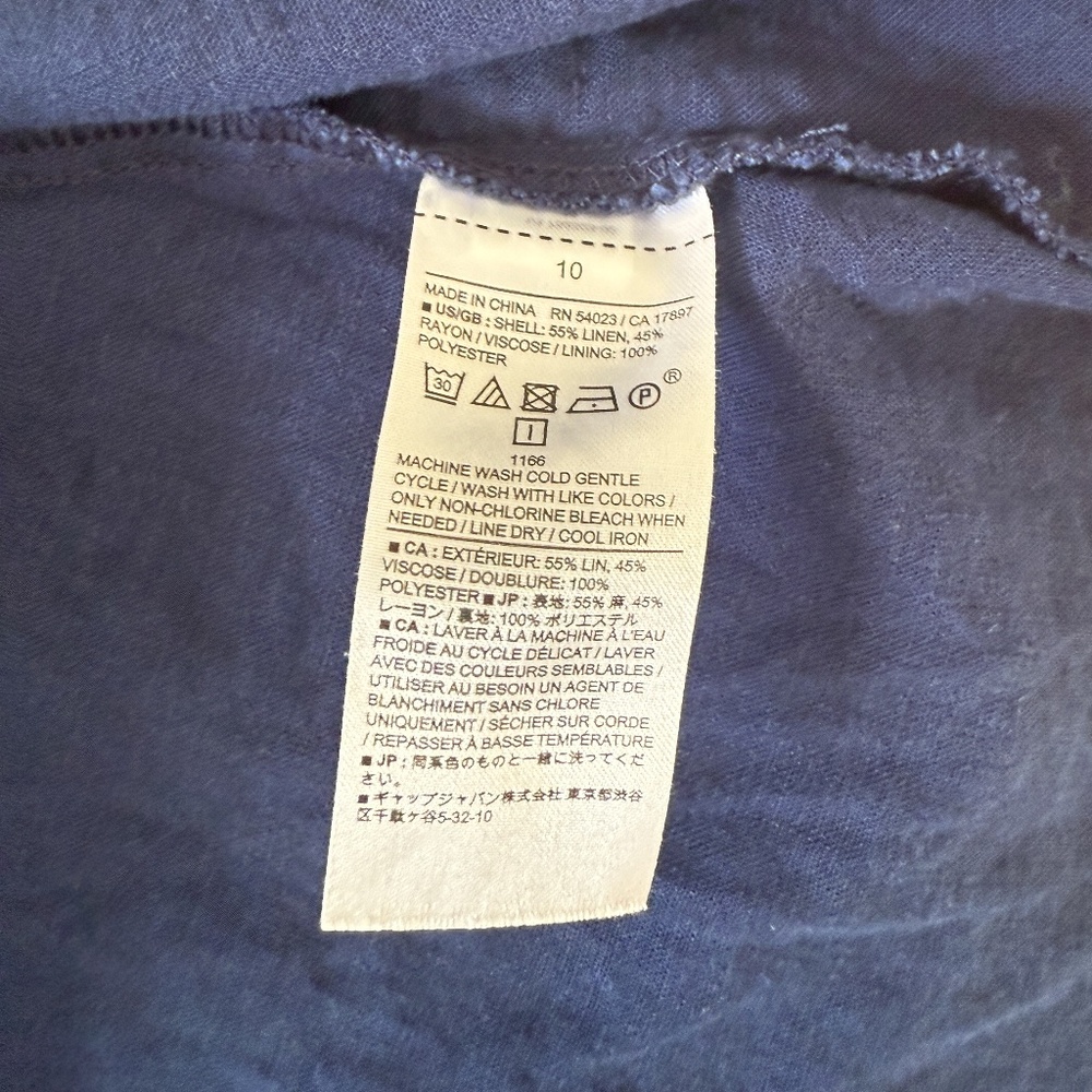 Banana Republic Linen Blend Blue Laguna Maxi dress - Picture 8 of 8